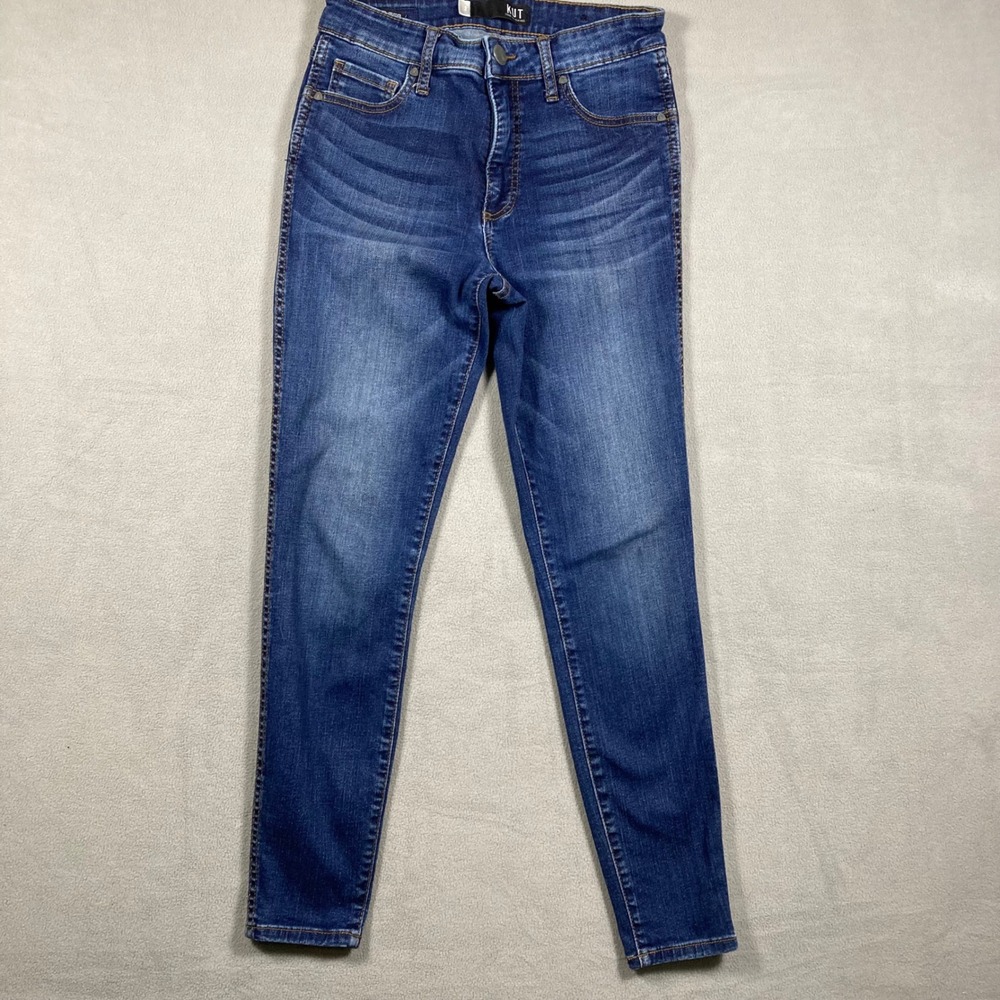 KUT FROM THE KLOTH Jeans Womens 2 Blue Skinny High Rise Mia Stretch Dark Wash